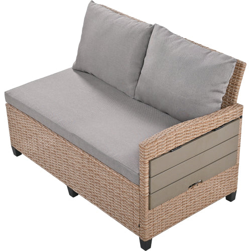 5-Piece Outdoor Patio Rattan Sofa Set