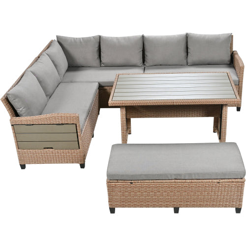 5-Piece Outdoor Patio Rattan Sofa Set