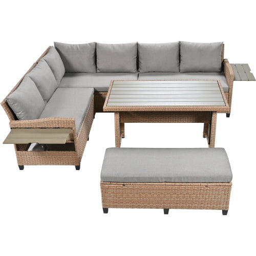 5-Piece Outdoor Patio Rattan Sofa Set