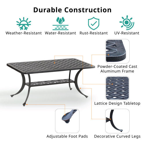 Outdoor Coffee Table, Dark Lava Bronze