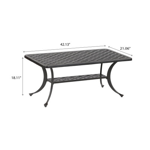 Outdoor Coffee Table, Dark Lava Bronze
