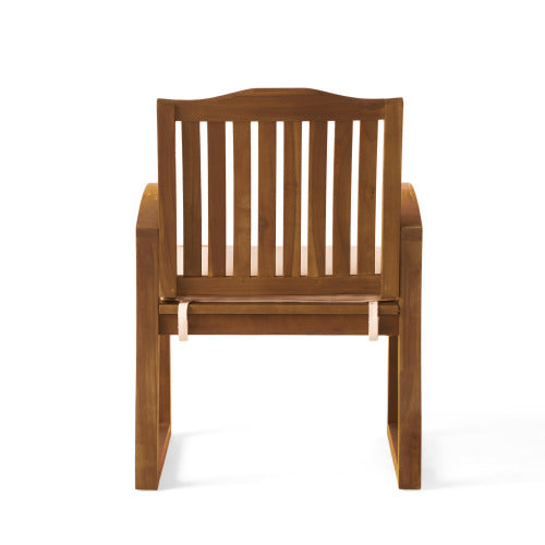 Acacia Wood Outdoor Dining Armchair