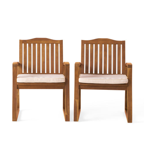 Acacia Wood Outdoor Dining Armchair