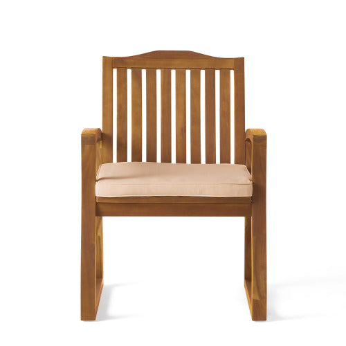Acacia Wood Outdoor Dining Armchair