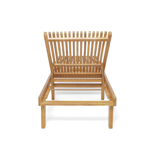 Teak Finish Chaise Lounge