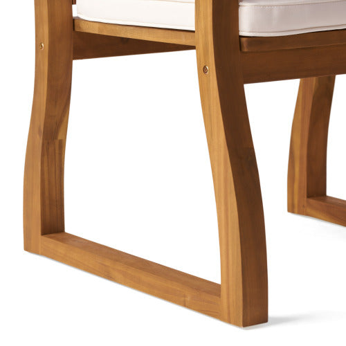 Acacia Wood Outdoor Dining Armchair
