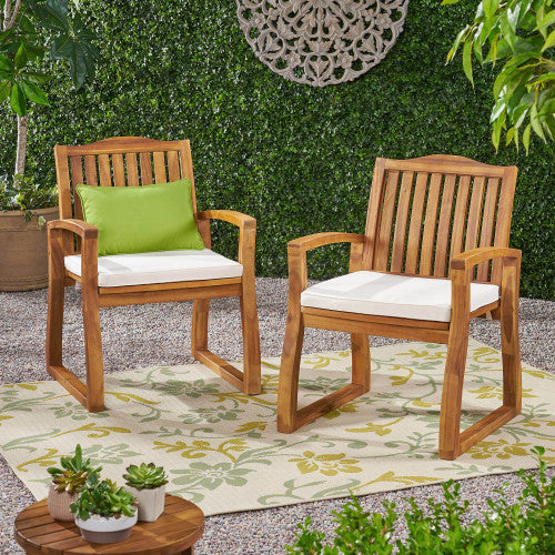 Acacia Wood Outdoor Dining Armchair