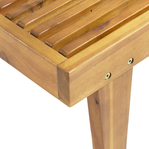 Teak Finish Chaise Lounge