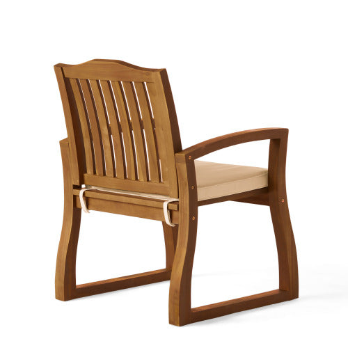 Acacia Wood Outdoor Dining Armchair