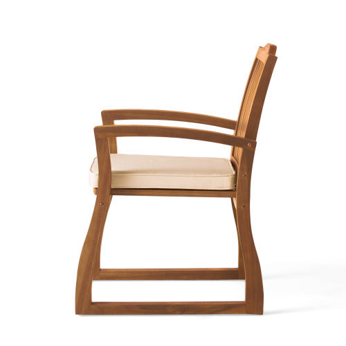 Acacia Wood Outdoor Dining Armchair
