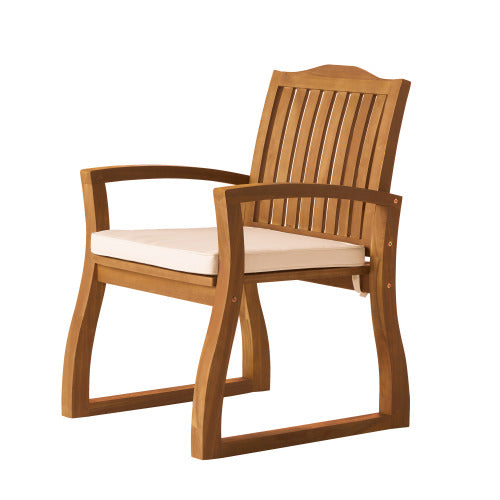 Acacia Wood Outdoor Dining Armchair