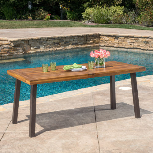 Teak Finish Dining Table