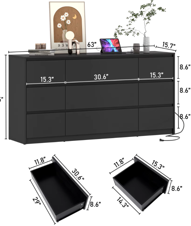 9 Drawer Dresser