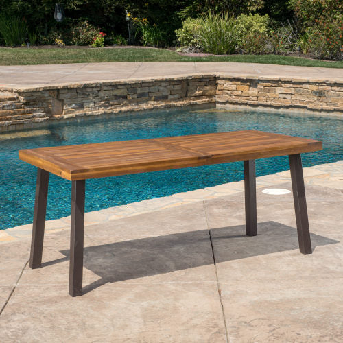 Teak Finish Dining Table