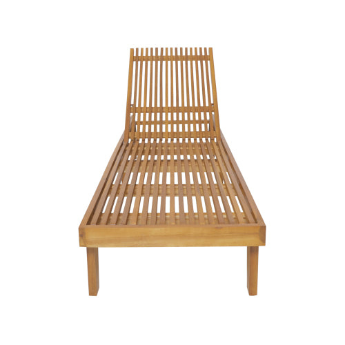 Teak Finish Chaise Lounge