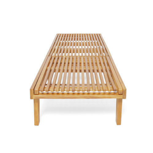 Teak Finish Chaise Lounge